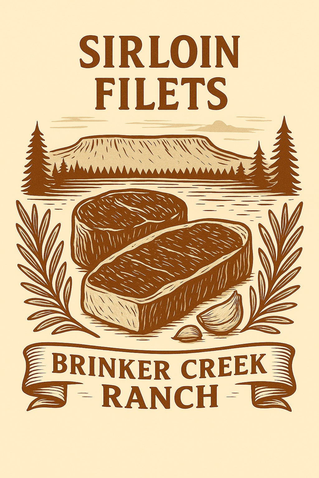 2.5 lbs Baseball Filets Sirloin Steak