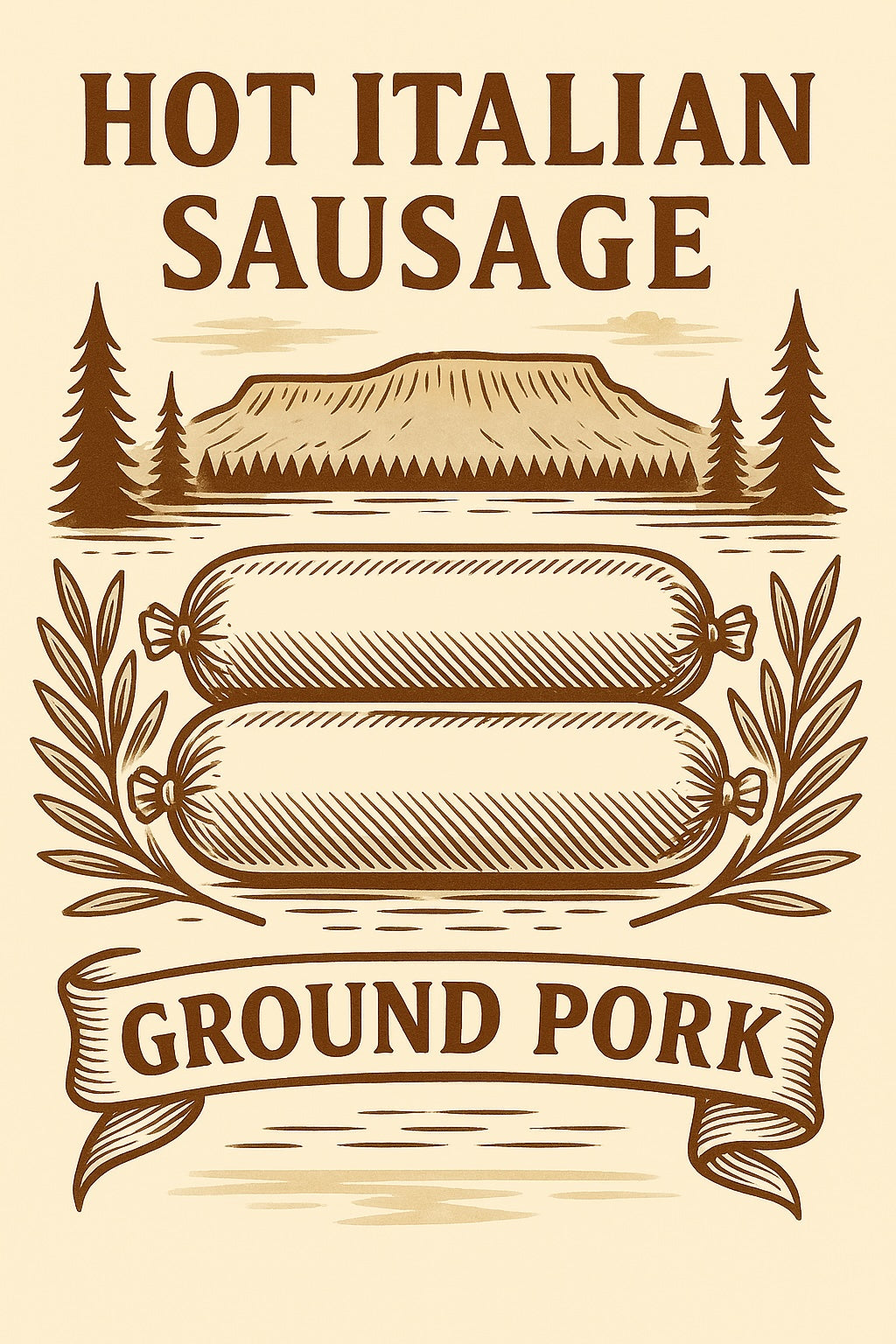 Ground Pork (Hot Italian Sausage) in 1 lb packages