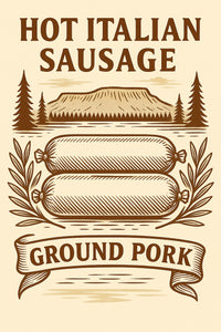 Ground Pork (Hot Italian Sausage) in 1 lb packages