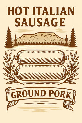 Ground Pork (Hot Italian Sausage) in 1 lb packages