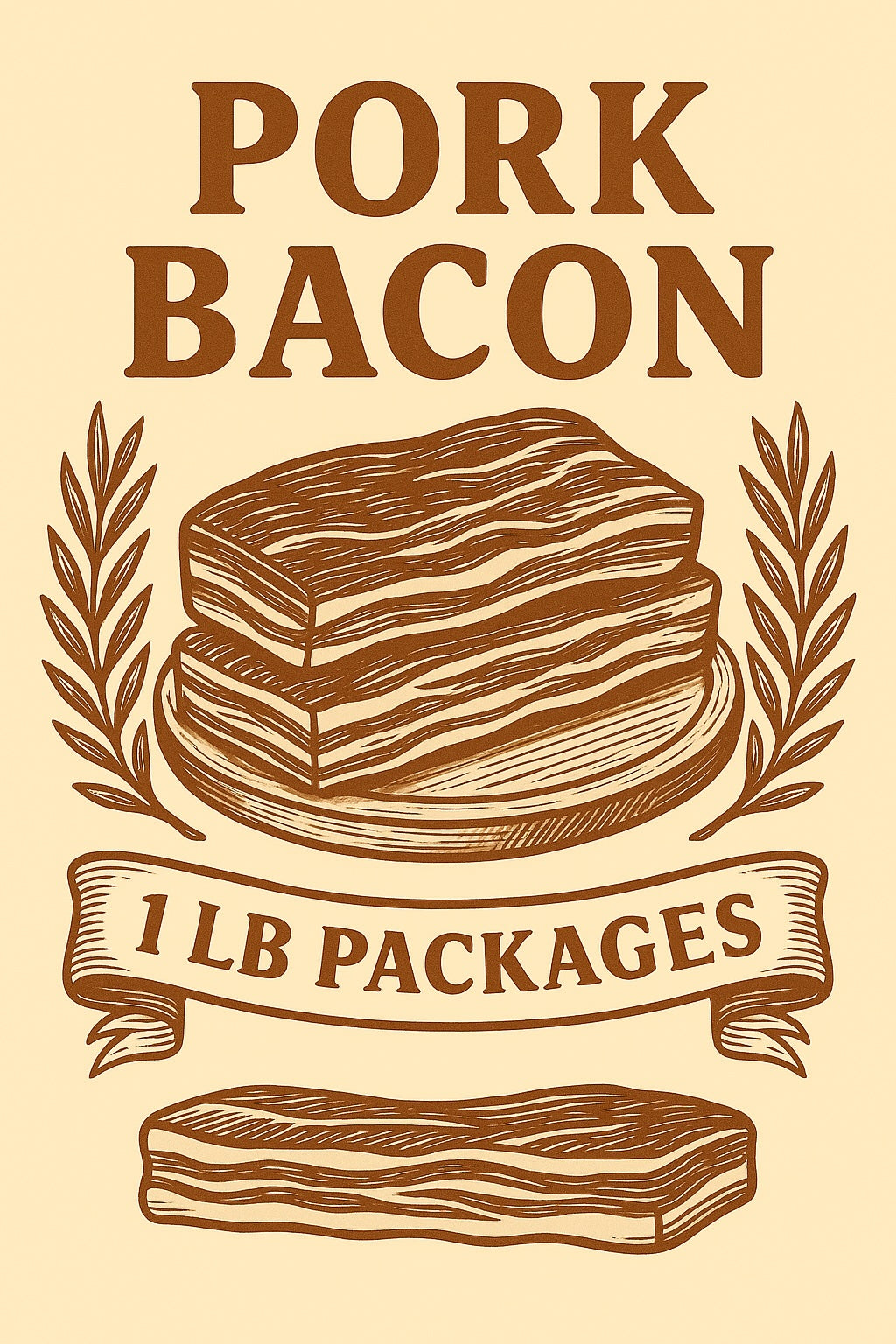 Pork Bacon 1 lb packages
